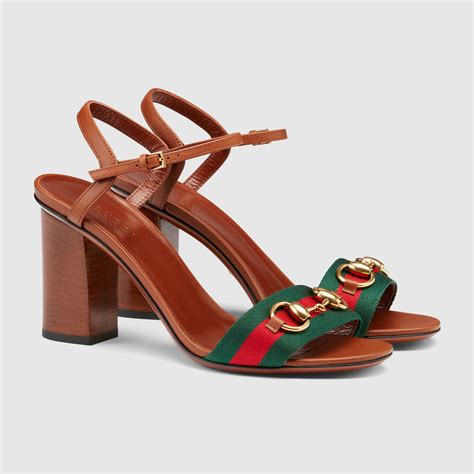 gucci mid heel sandals|gucci denim sandal.